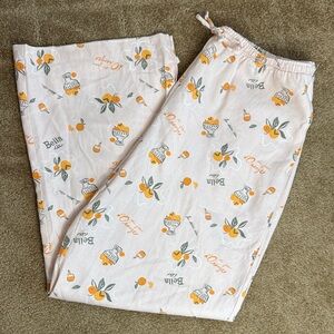 Wild Fable Cream and Orange Fruit Print Wide Leg Pants